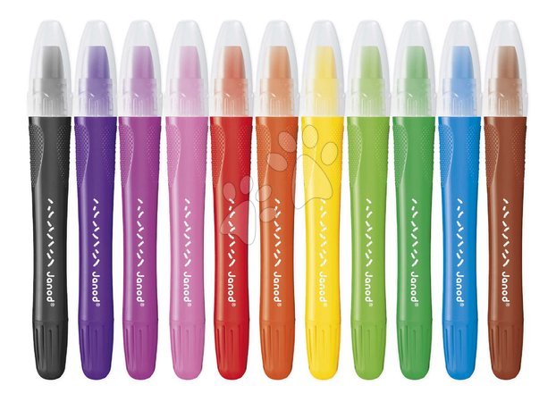 Rajzolás és festés - Gél zsírkréta Gel Crayons Janod - 1