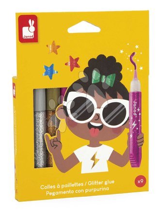 Drawing and painting sets - Lepidlo s trblietkami Glitter Glue Janod - 5