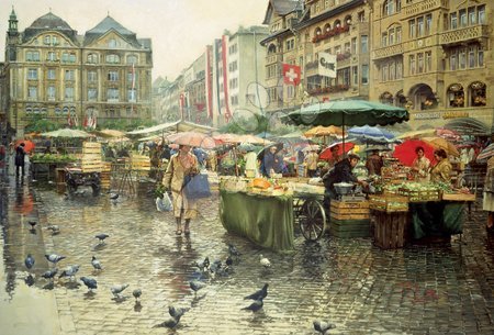 Puzzle cu 4000 - 8000 de bucăți - Puzzle Genuine Produce Market Educa - 1