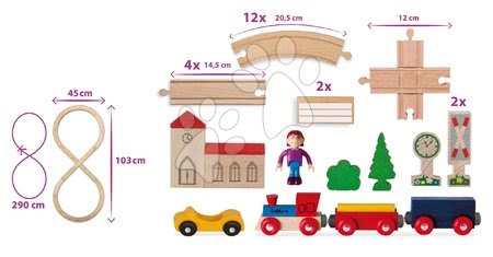 Holzeisenbahnen und Bahngleise - Holz-Eisenbahn Train Figure-of 8 Railway Eichhorn - 4