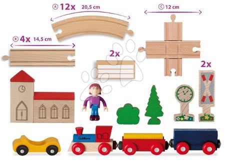 Holzeisenbahnen und Bahngleise - Holz-Eisenbahn Train Figure-of 8 Railway Eichhorn - 3