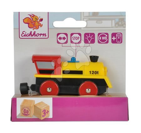 Wooden toy trains and railway sets - Replacement parts for the train track Train Battery-Operated Locomotive Eichhorn - 2