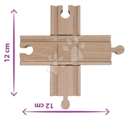 Dřevěné vláčky a vláčkodráhy - Náhradní díly k vláčkodráze Train Crossing Tracks Eichhorn - 1