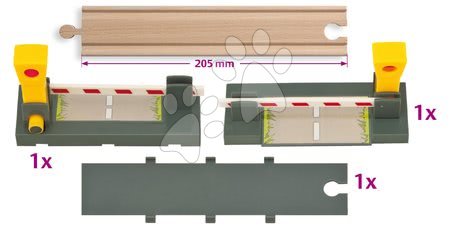Dřevěné vláčky a vláčkodráhy - Náhradní díly k vláčkodráze Train Level Crossing Tracks Eichhorn - 3