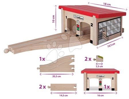 Trains en bois et rails - Pièces détachées pour le Train Engine Shed Eichhorn. - 7