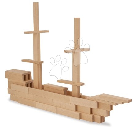 Drevené stavebnice Eichhorn - Drevené kocky stavebné Wooden Construction Kit Eichhorn - 5