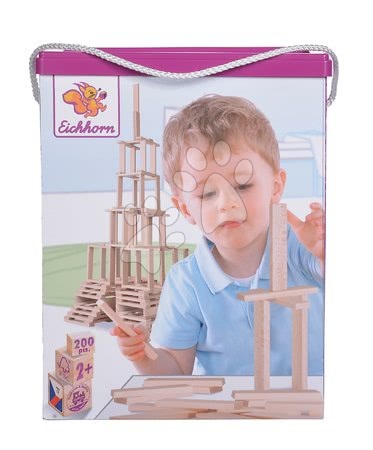 Drevené stavebnice Eichhorn - Drevené kocky stavebné Wooden Construction Kit Eichhorn - 6