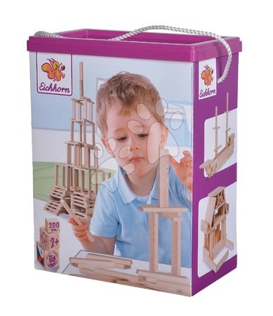 Jocuri de construit din lemn Eichhorn - Cuburi din lemn de contruit Wooden Construction Kit Eichhorn - 7