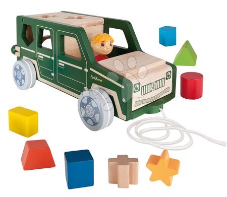 Dřevěná auta  - Dřevěné autíčko Car with Blocks Eichhorn - 2