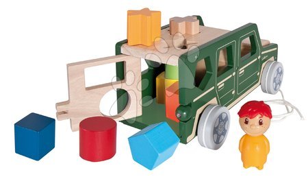 Dřevěná auta  - Dřevěné autíčko Car with Blocks Eichhorn - 3