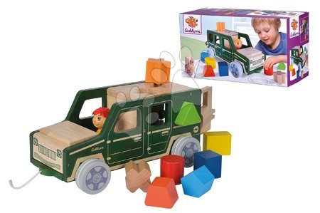 Dřevěná auta  - Dřevěné autíčko Car with Blocks Eichhorn - 4