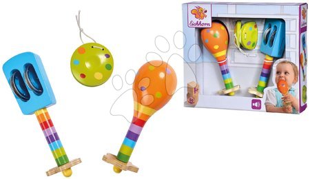 Játékhangszerek - Fa zenei hangszerek Music Set with Maracas Eichhorn  - 9