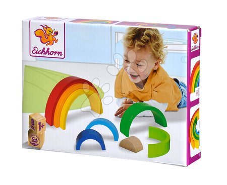 Lernspiele aus Holz - Holzpuzzle Regenbogen Rainbow Eichhorn - 5