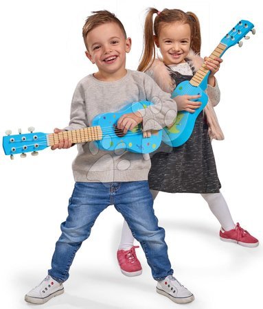 Dětské hudební nástroje - Dřevěná kytara Music Woodenguitar Eichhorn - 5