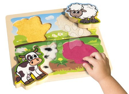 Dřevěné didaktické hračky - Dřevěné puzzle Feel Puzzle with Fabric Eichhorn - 6