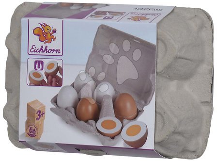 Dřevěné kuchyňky - Dřevěná vajíčka s obalem Eggs Eichhorn - 8