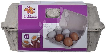 Dřevěné kuchyňky - Dřevěná vajíčka s obalem Eggs Eichhorn - 9