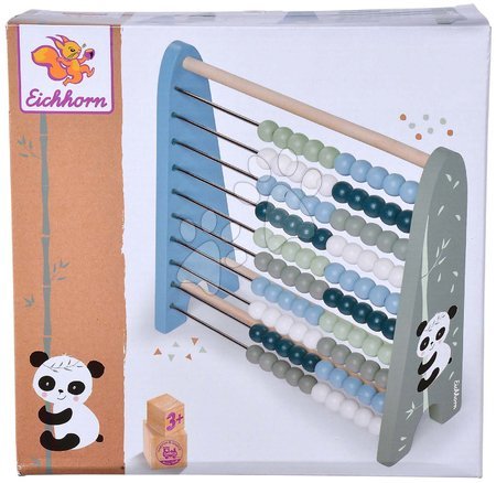 Fa oktatójátékok - Fa golyós számológép panda Abacus Eichhorn  - 7