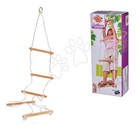 Zabawki i gry do ogrodu od producenta Eichhorn - Drewniana drabinka linowa Outdoor Rope Ladder Eichhorn