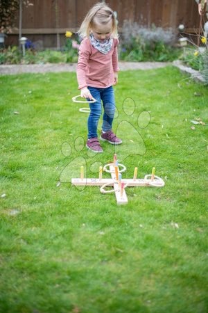 Gry sportowe dla najmłodszych - Krążki drewniane do rzucania Quoits Outdoor Eichhorn - 4