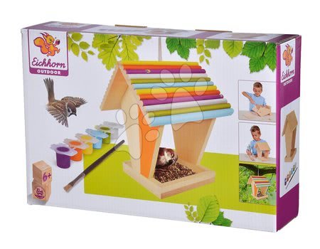 Holzspielzeuge - Vogelfutterhaus aus Holz für Vögel Outdoor Feeding House Eichhorn  - 17