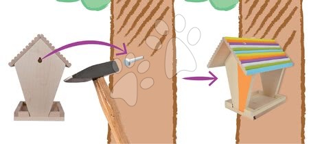 Wooden toys - Wooden Bird Feeder Outdoor Feeding House Eichhorn - 6