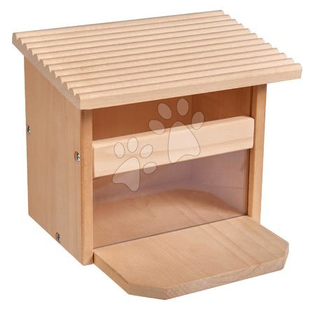 Dřevěné hračky - Dřevěné krmítko pro veverku Outdoor Feeding Squirell House Eichhorn - 2