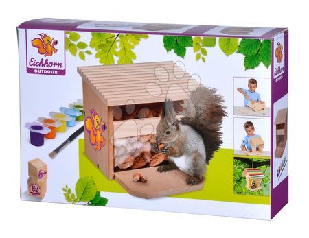 Wooden toys - Wooden feeder for squirrels Outdoor Feeding Squirrel House Eichhorn - 7