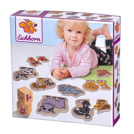 Jocuri educative din lemn - Puzzle animăluț de lemn Animal Puzzle Eichhorn - 10