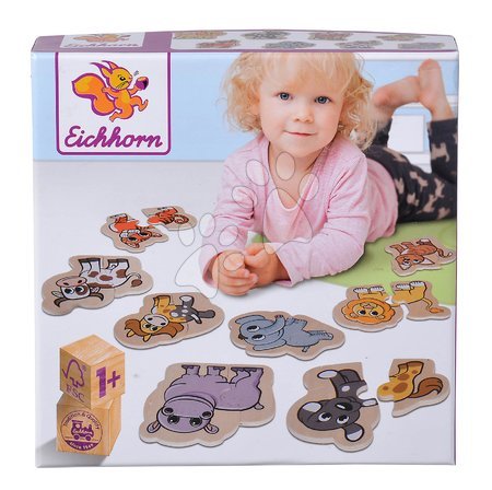 Jocuri educative din lemn - Puzzle animăluț de lemn Animal Puzzle Eichhorn - 3