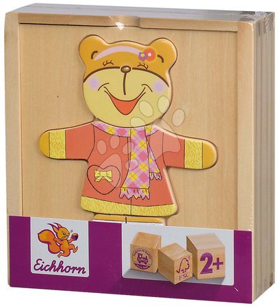 Jocuri educative din lemn - Puzzle din lemn urs Bear-Puzzle Eichhorn  - 6