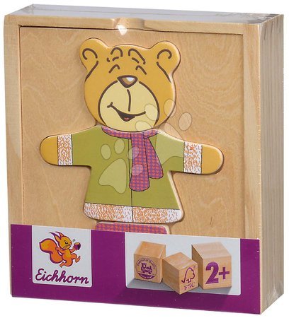 Jocuri educative din lemn - Puzzle din lemn urs Bear-Puzzle Eichhorn  - 3