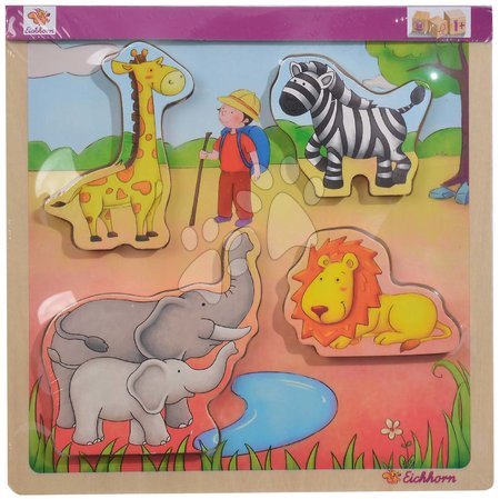 Giocattoli didattici in legno - Puzzle in legno animali 2D Lift Out Puzzle Eichhorn  - 4