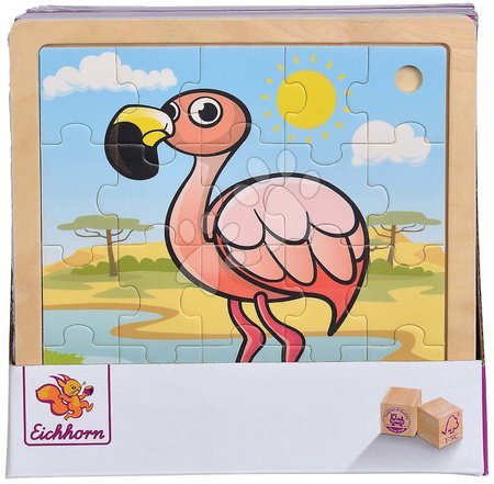 Jocuri educative din lemn - Puzzle din lemn animăluțe Generic Puzzle new Inlay puzzle DP Eichhorn  - 7