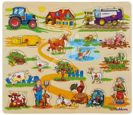 Jocuri educative din lemn - Puzzle din lemn Pin Puzzle Eichhorn  - 4