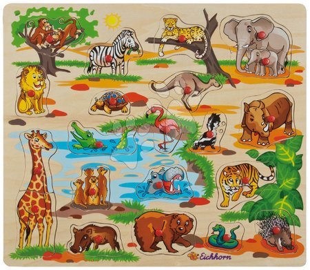 Jocuri educative din lemn - Puzzle din lemn Pin Puzzle Eichhorn  - 6