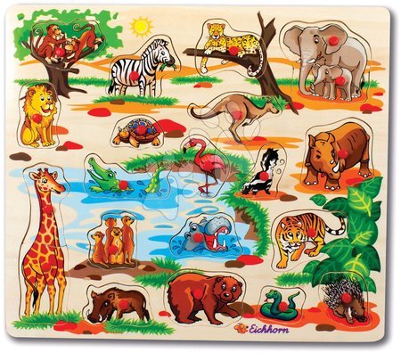 Jocuri educative din lemn - Puzzle din lemn Pin Puzzle Eichhorn  - 2