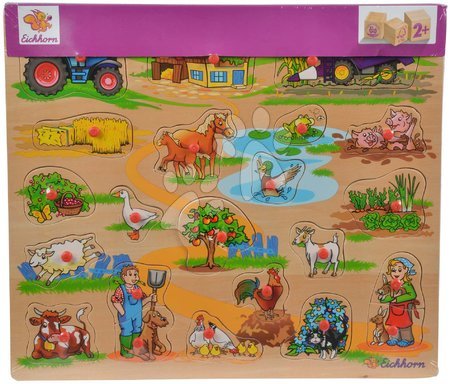 Jocuri educative din lemn - Puzzle din lemn Pin Puzzle Eichhorn  - 7