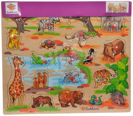 Jocuri educative din lemn - Puzzle din lemn Pin Puzzle Eichhorn  - 8