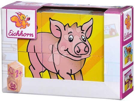 Briques dessins animés - Cubes de puzzle en bois Picture Cube Small Eichhorn - 7