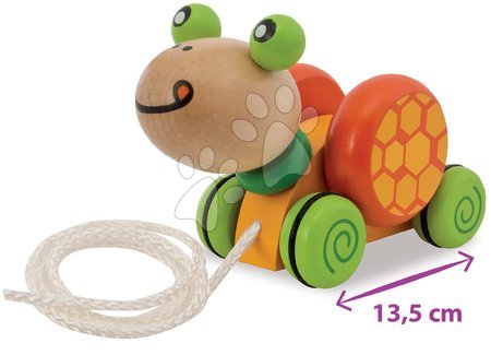 Igrače za vlečenje - Lesena želvica za vlečenje Pull-along Animal Turtle Eichhorn  - 4