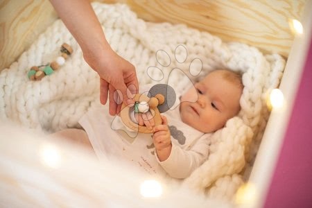 Csörgők és rágókák - Fa csörgő csengettyűvel Bio 100% Natur Baby Pure Rattle Eichhorn - 12