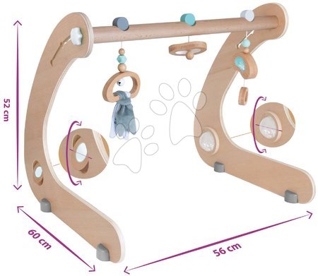 Játszószőnyegek es bébitornázók  - Fa bébitornázó dizájnos Baby Pure Gym Eichhorn  - 2