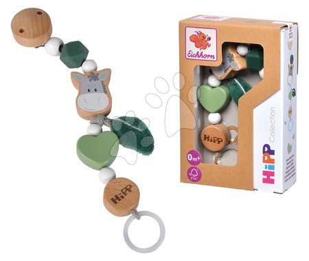 Hračky pro nejmenší - Dřevěný řetízek na dudlík Baby HIPP Dummy Chain Eichhorn_1