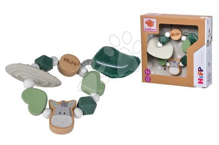 Rasseln und Beißringe - Beißring aus Holz - Silikon Baby Hipp Teether Eichhorn - 2