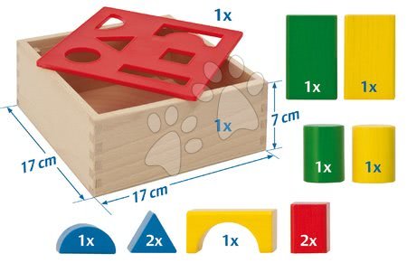 Wooden toy cubes - Wooden Insertion Box Posting Box Eichhorn - 2