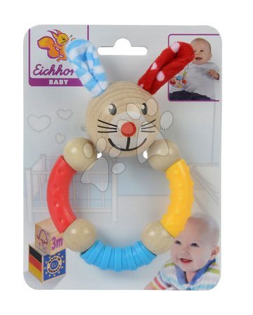 Zvečke i grizalice - Drvena zvečka Rabbit Beads Baby Eichhorn - 3