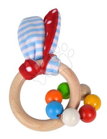 Hračky pro nejmenší - Dřevěné chrastítko Toy with Ears Baby Eichhorn