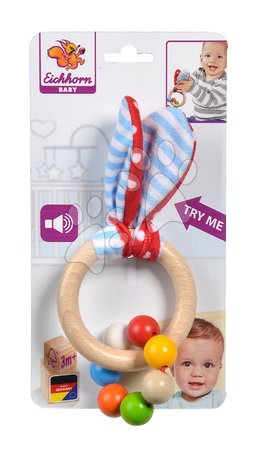 Csörgők és rágókák - Fa csörgő Toy with Ears Baby Eichhorn - 7