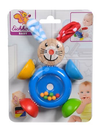 Csörgők és rágókák - Fa csörgő Rabbit 2in1 Baby Eichhorn - 2